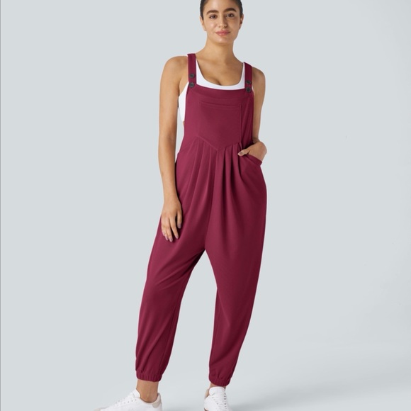 HALARA Pants - HALARA Wine Red Jumpsuit